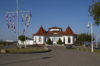 Restaurant Peeneblick am Peenestrom, Baltic resort Karlshagen, Island Usedom, Baltic Sea,