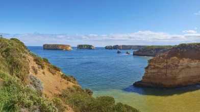 Landscape of the Bay of Islands (Warrnambool) next to the Great Ocean Road in spring, Victoria,