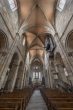 Interior with vault of Bamberg Cathedral, consecration 1237, Bamberg, Upper Franconia, Bavaria,