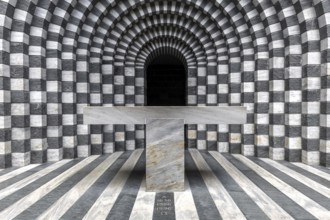 Chiesa di San Giovanni Battista, interior view, architect Mario Botta, Mogno, near Fusio,