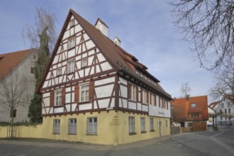 Local history museum built in the 16th century, half-timbered house, Langenau, Alb-Donau district,