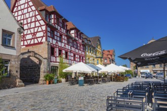 Market square in Fürth, Bavaria, Germany, Europe