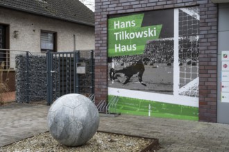 Hans Tilkowski Haus, former goalkeeper of the national football team, office building, Methler,