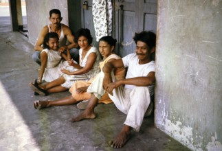 Morning siesta for the family in the city of Guayaquil, Guayas province, Ecuador, South America