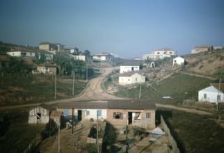 Different forms of housing in a suburb of Sao Paulo, Brazil, South America 1962, South America