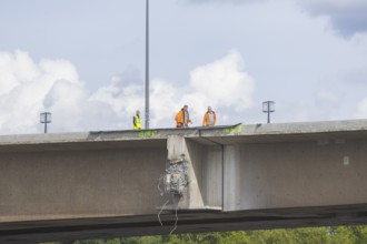 In the early hours of the morning, a section of the Carola Bridge collapsed for unknown reasons.