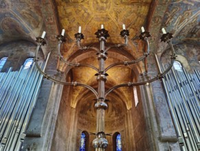 Seven-armed candlestick, Cathedral, Cathedral Church of St Blasii in Braunschweig, Lower Saxony,