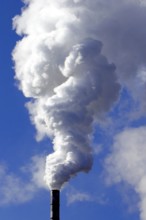 Smoking chimney, power plant, chimney, pollutant emissions, environmental pollution, North