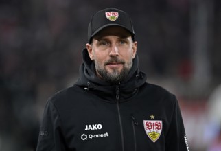 Coach Sebastian Hoeneß VfB Stuttgart Portrait, MHPArena, MHP Arena Stuttgart, Baden-Württemberg,