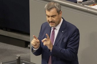 Markus Söder (Minister-President of the Free State of Bavaria and CSU party leader) during the