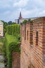 Fragment of the city wall, part of the historic city fortifications of the Old Town of Opole, Opole