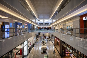 Interior view, multi-storey Nakheel Luxury Shopping Mall, Palm Jumeirah luxury shopping centre,