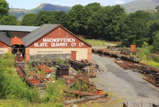 Maenofferen slate quarry company, Minffordd Yard, Gwynedd, north west Wales, UK