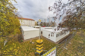 Living container for refugees, Dresden, Saxony, Germany, Europe