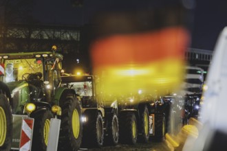 Road blockades in the centre of Berlin, taken as part of the farmers' protests in Berlin, 15.01