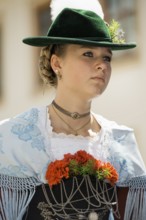 Traditional traditional costume parade, Garmisch-Partenkirchen, Werdenfelser Land, Upper Bavaria,