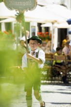 Traditional traditional costume parade, Garmisch-Partenkirchen, Werdenfelser Land, Upper Bavaria,