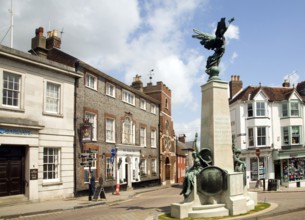 War memorial, Lewes town centre, East Sussex, England, United Kingdom, Europe