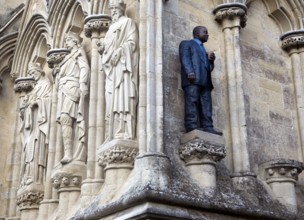 Man with Cup artwork by Sean Henry Salisbury cathedral, Wiltshire, England, United Kingdom, Europe