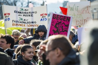 Slogans against right-wing extremism, Demonstration against right-wing extremism, Freiburg im