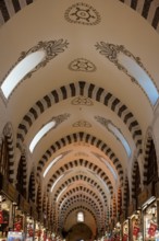 Egyptian bazaar alley ceiling, Istanbul, Turkey, Asia