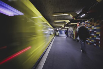 The underground line 9 runs at Schlossstraße in Steglitz in Berlin, 27 February 2024. Berliner