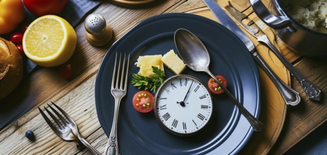 Concept of intermittent fasting for weight loss and dieting, AI generated