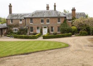 Georgian style architecture of Manor Farm, Huish, Vale of Pewsey, Wiltshire, England, UK