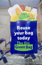 Tesco Green Bag Reuse scheme poster advert, UK