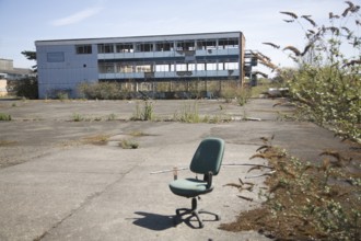 Deindustrialisation and dereliction of industrial buildings at Brantham, Suffolk, England, United