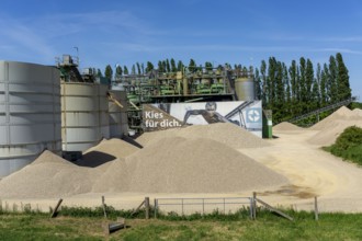 Holemans Ellerdonk gravel works, near Wesel, gravel quarrying, gravel extraction, North