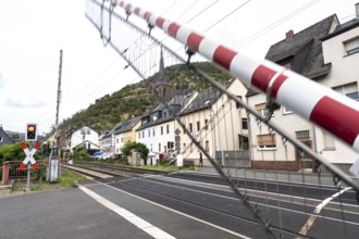 Upper Middle Rhine Valley, railway line on the right bank of the Rhine, goods train line, up to 400