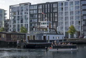 Sluseholmen neighbourhood, on an artificial island, houseboat, former industrial area, now a new