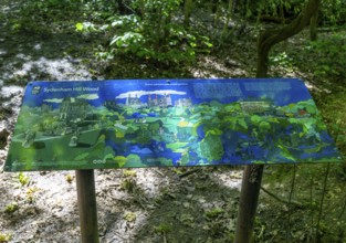 Information panel sign for Sydenham Hill Wood, Southwark, London, England, Uk