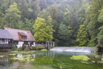 Last photos of the Blautopf in Blaubeuren in front of the popular excursion destination is closed