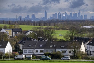 View from the village of Weilbach, a district of Flörsheim am Main in the Main-Taunus district of