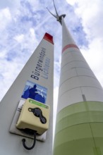 Bürgerwindpark Westernfeld-Buchgarten, near Lichtenau, 11 wind turbines, free charging station for