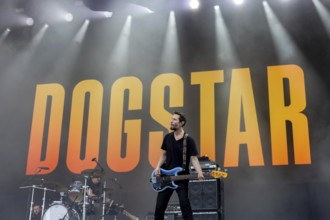 Adenau, Germany, 8.6.2024: Dogstar (bass, Keanu Reeves) play at Rock am Ring. The festival takes