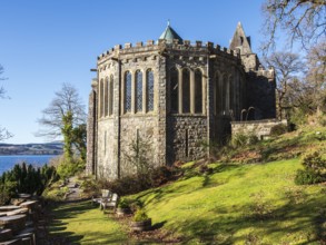 Church St. Conan's Kirk at lake Loch Awe, Scotland, UK