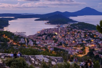 Sunset at the viewpoint, Providenca bar and restaurant, Mali Losinj, Losinj Island, Kvarner Gulf