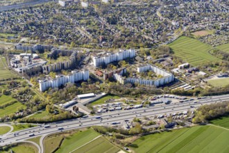 Kirchdorf Süd, housing, housing estate, large housing estate, social housing, motorway service