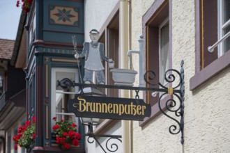 Nasenschild Brunnenputzer, Café and Bistro, Brunnenstr. 24, Villingen-Schwenningen,