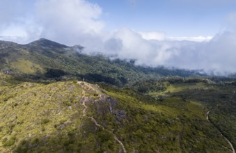 Aerial view, Cerro de la Muerte, Highlands, Tapantí National Park, Cartago Province, Paraíso, Costa