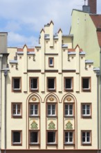 Neo-Gothic house, 18th century, Regensburg, Upper Palatinate, Bavaria, Germany, Europe