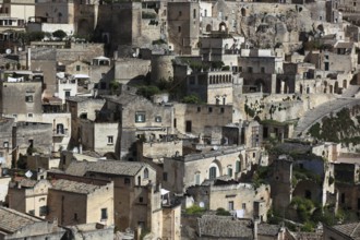 Old town, Sassi, Sassi di Matera cave settlements, UNESCO World Heritage Site, Matera, Basilicata,