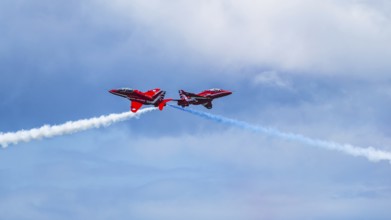 Red Arrows, Royal Air Force Aerobatic Team, Airshow 2024, Teignmouth, Devon, England, United