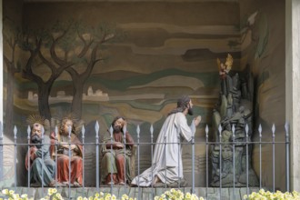 Historical depiction of Jesus on the Mount of Olives, Heilig-Kreuz-Münster, Rottweil,