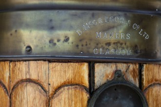 Inscription McGregor & Co. Ltd, Glasgow, steel four-masted barque Pommern, windjammer with jubilee