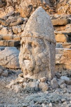 Herakles statue near the Commagene King Antiochus I tomb on the top of Mount Nemrut, Adiyaman