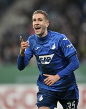 Goal celebration Arthur Chaves TSG 1899 Hoffenheim (35) DFB Cup, PreZero Arena, Sinsheim,